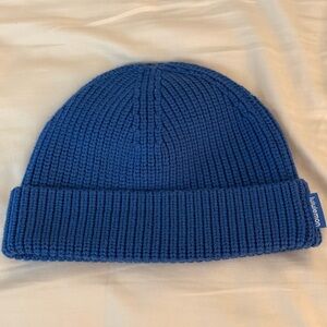Lululemon Blue Ribbed Merino Wool Blend Beanie